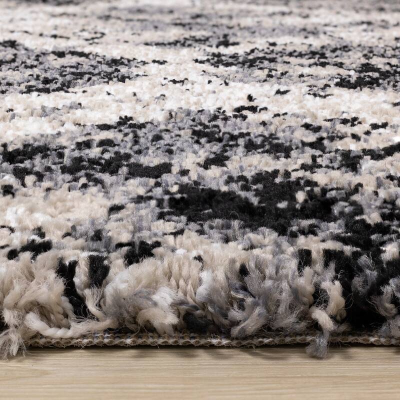Miley Collection - Beige/Grey Abstract Area Rug