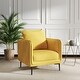 preview thumbnail 3 of 53, Nora Modern Velvet Accent Chair for Bedroom with Metal Legs Yellow
