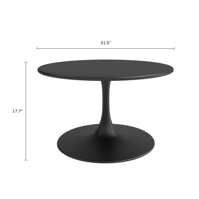 Kurv 31.5" Bistro Coffee Table, Weather Resistant, Indoor/Outdoor