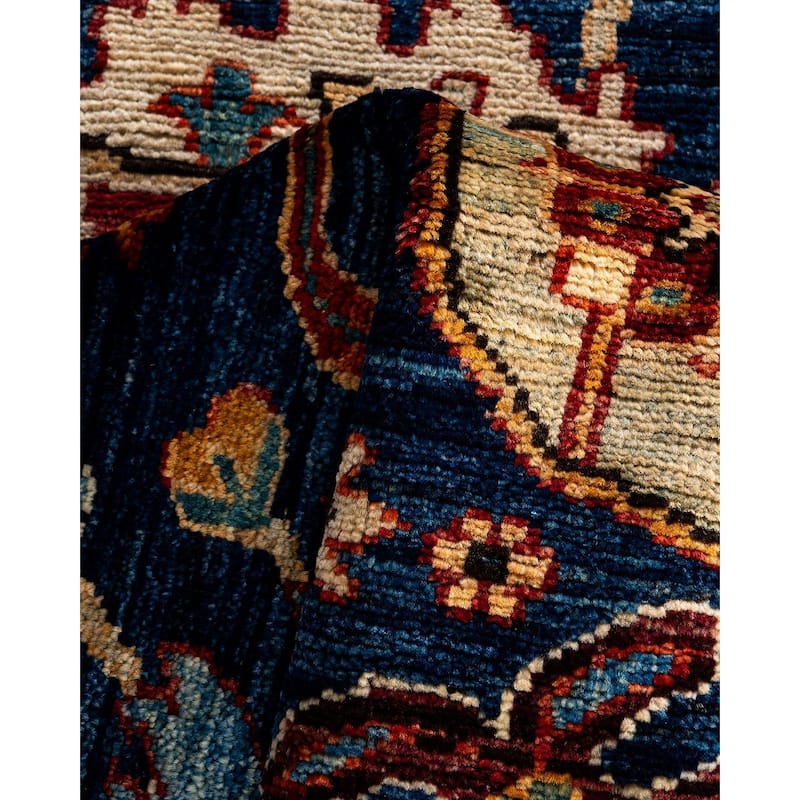 Serapi One-of-a-Kind Hand-Knotted Runner Rug - Blue, 2' 8" x 9' 9" - 2' 8" x 9' 9"