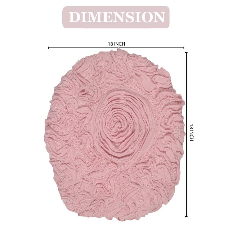 Home Weavers Bell Flower Cotton Soft, Water Absorbent Toilet Seat Lid Cover, Machine Washable 18"x18" Toilet Lid Cover