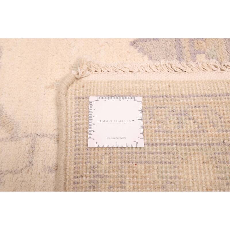 ECARPETGALLERY Hand-knotted Royal Oushak Ivory Wool Rug - 8'2 x 10'2