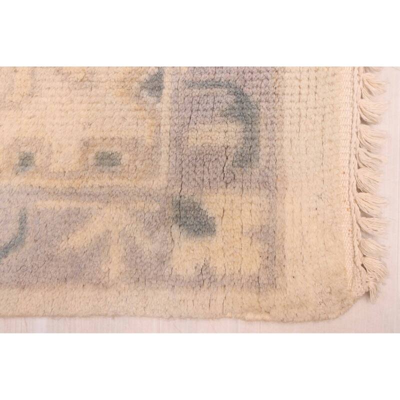 ECARPETGALLERY Hand-knotted Royal Oushak Ivory Wool Rug - 10'2 x 13'9