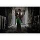 preview thumbnail 9 of 7, 6-ft. Standing Witch, Indoor/Covered Outdoor Halloween Decoration, LED White Eyes, Poseable, Magda the Mad