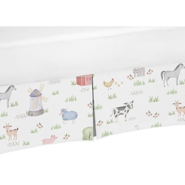 Farm Animals Collection Boy or Girl Crib Bed Skirt - Watercolor ...