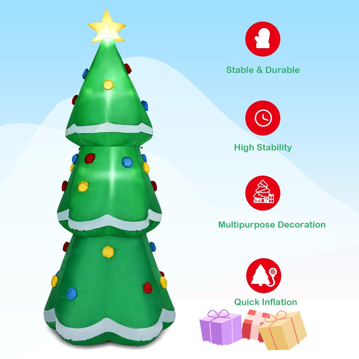 Shop 10 Inflatable Christmas Tree Led Lighted Giant Waterproof