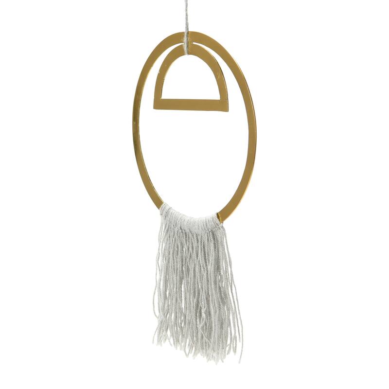 Round Metal Wall Hanging with Tassel