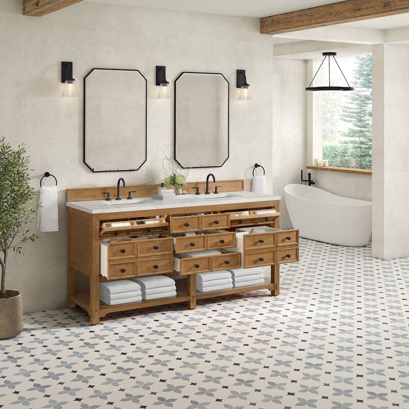 James Martin Vanities 505-V72-FVSL Malibu 72" Free Standing Double