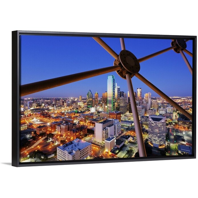 Shop Dallas Skyline From Reunion Tower Texas Black Float Frame