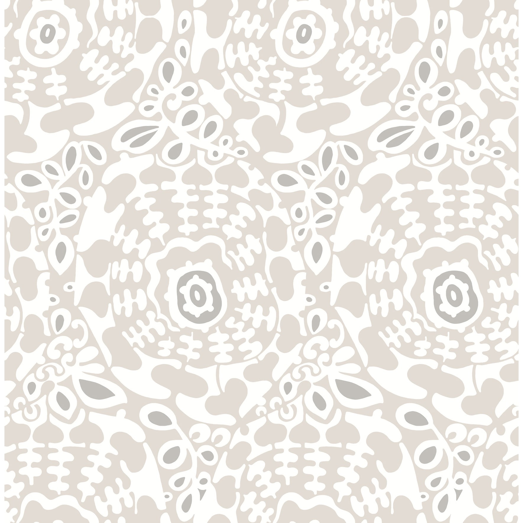 A-Street Prints Divine Grey Abstract Medallion Wallpaper