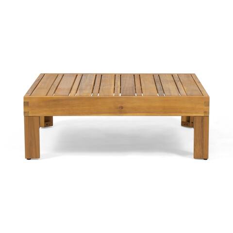 Linwood Acacia Wood Outdoor Coffee Table by Christopher Knight Home