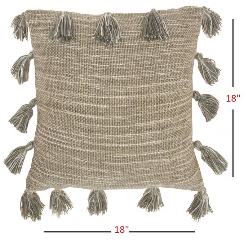 Off Tasseled Throw Pillow