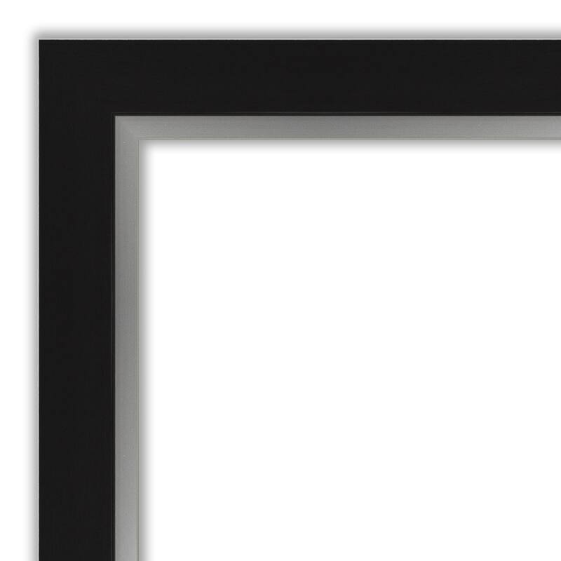 Eva Black Silver Framed White Corkboard Bulletin Board