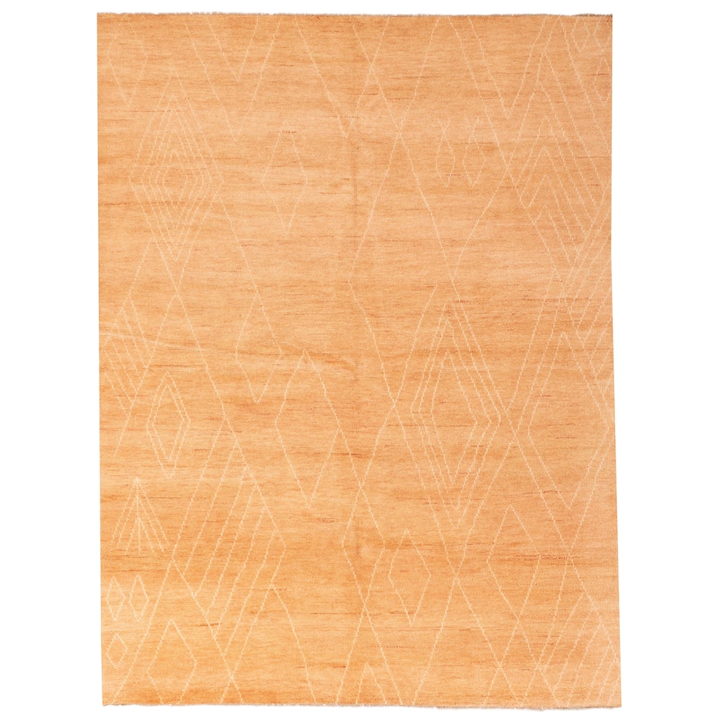 ECARPETGALLERY Hand-knotted Tangier Light Copper Wool Rug - 9'1 x 11'10