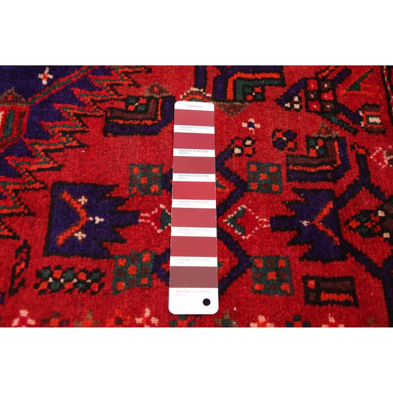 ECARPETGALLERY Hand-knotted Andelz Red Wool Rug - 4'5 x 6'7