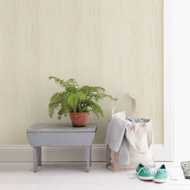 Mapleton Cream Wood Wallpaper - 20.5in x 396in x 0.025in
