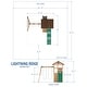 preview thumbnail 4 of 11, Backyard Discovery Lightning Ridge Cedar Wood Swing Set, Slide, Deck - 12'5" x 14'0"