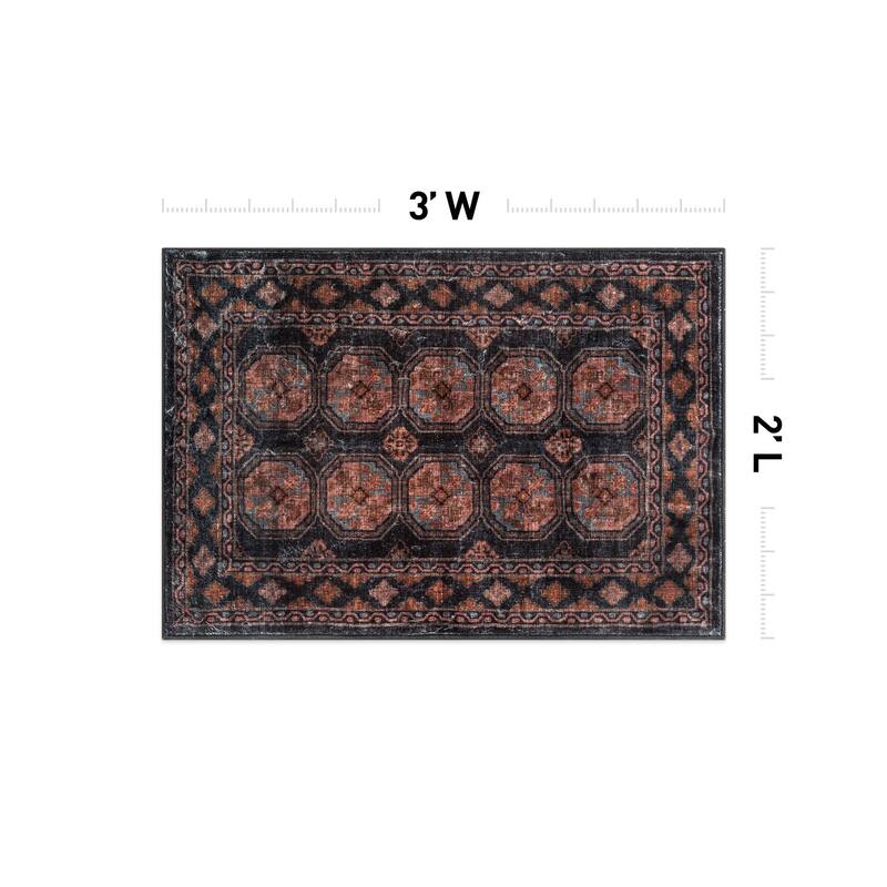 World Rug Gallery Transitional Moroccan Washable Non Slip Area Rug