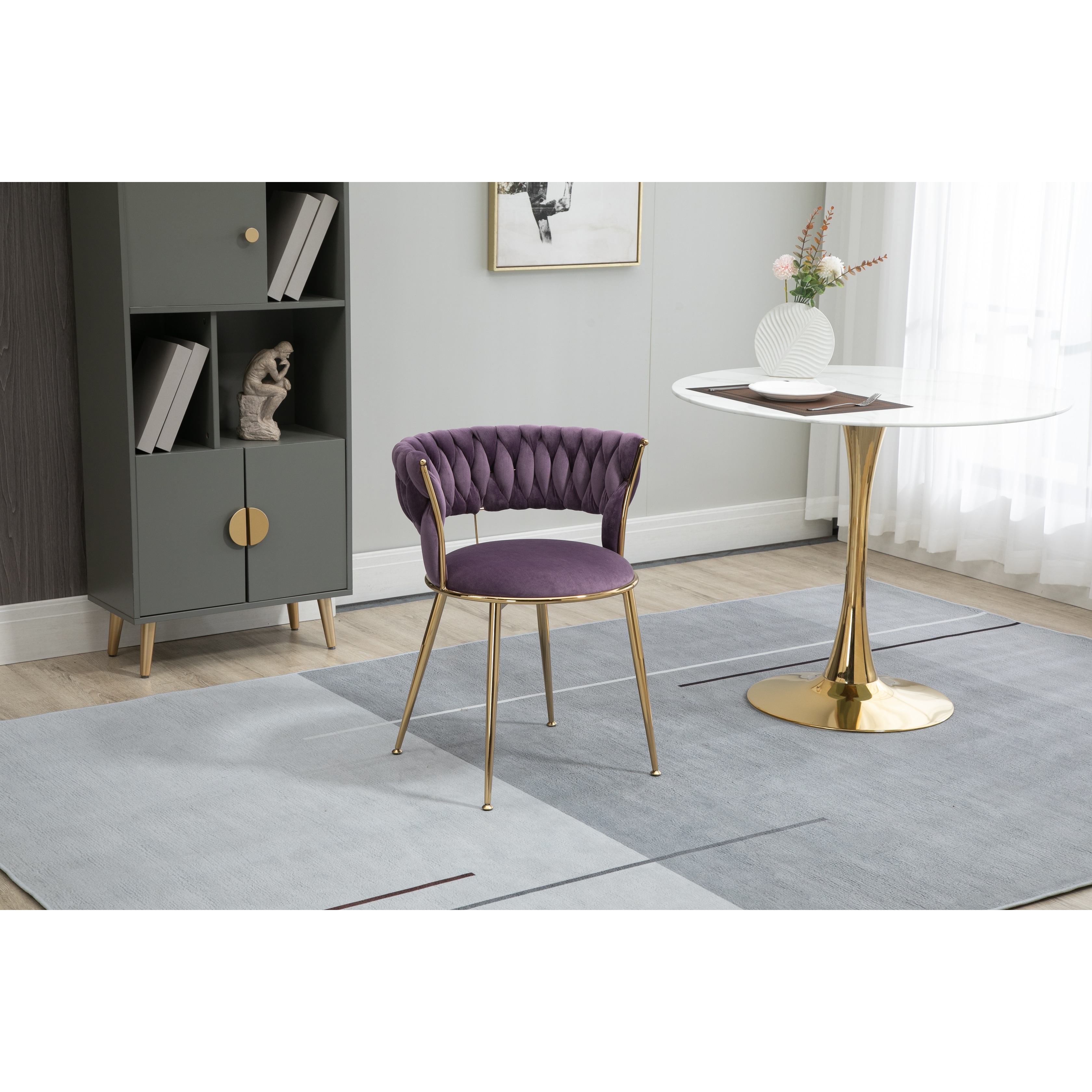 Accent Chair Lavender Velvet Dining Chairs Upholstered Dining