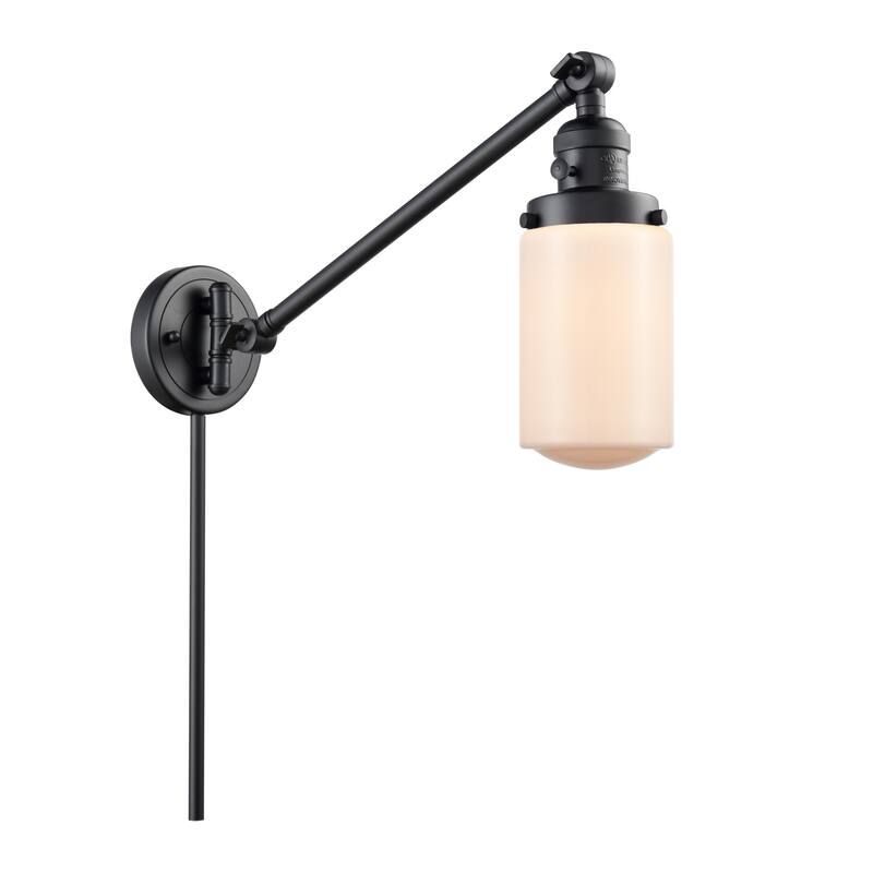 Innovations Lighting Dover 26" Tall Bathroom Sconce - Matte Black / Matte White Cased