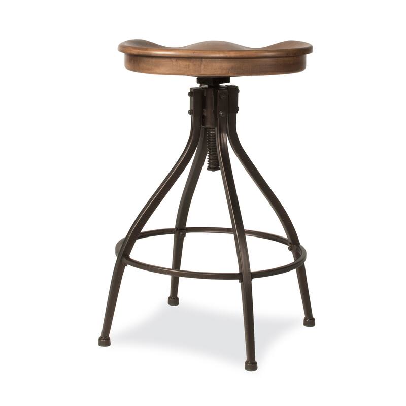 Hillsdale Worland Backless Metal Adjustable Height Swivel Stool
