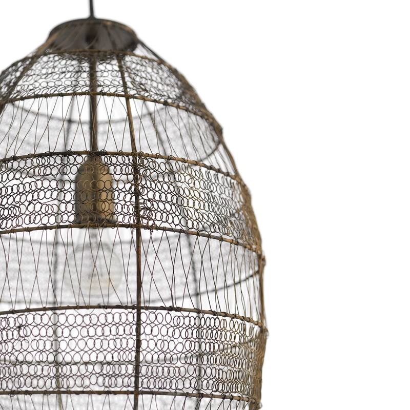 The Curated Nomad Cordilleras Oversized Woven Cage 1-light Pendant