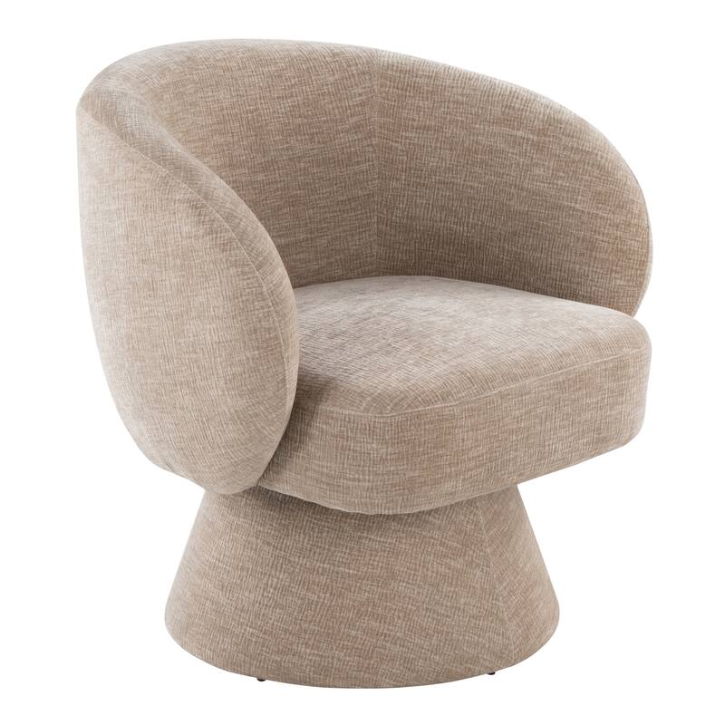 Fran Swivel Accent Chair - Brown