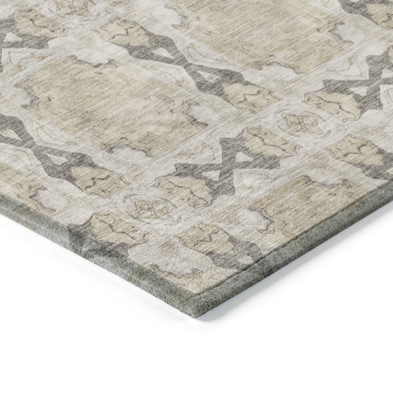 Pax Graceful Floral Weather Resistant Blended Style Runner Outdoor Rug