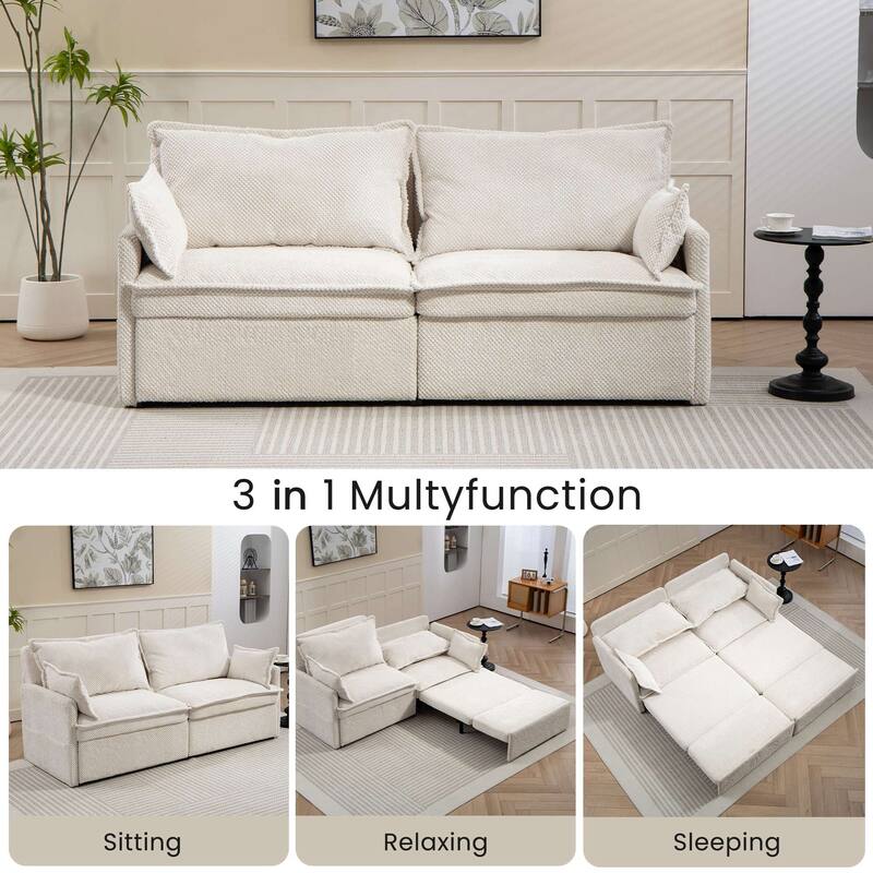 Corduroy multifunctional sofa bed