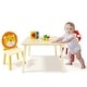 preview thumbnail 9 of 7, Kids Table and 2 Chairs Set, 3 Pieces Toddler Table and Chair Set, Wooden Activity Play Table Set, Lion and Monkey