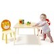 preview thumbnail 6 of 25, Wooden Activity Play Table Set Lion&Monkey