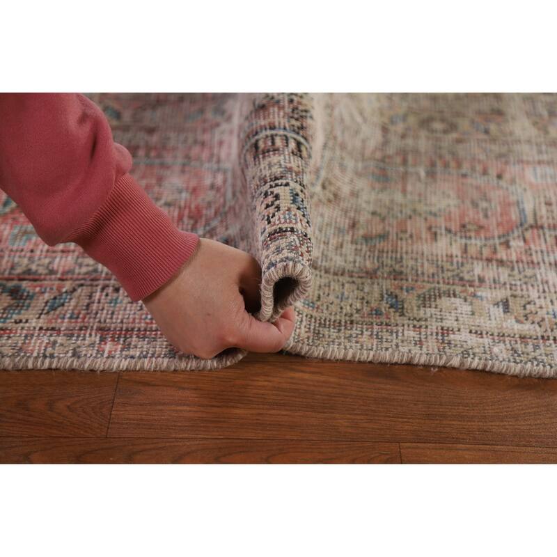 Hand-knotted Distressed Boteh Botemir Persian Area Rug Wool - 7'6" x 10'7"