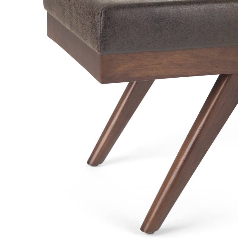 WYNDENHALL Nadine 48 inch Wide Mid Century Modern Rectangle Ottoman Bench