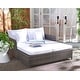 preview thumbnail 30 of 59, SAFAVIEH Outdoor Cadeo Wicker Daybed with Pillows and Cushions