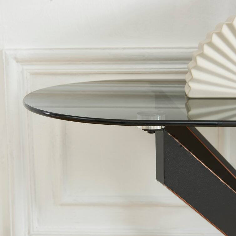 45.3'' Glass Top Console Table