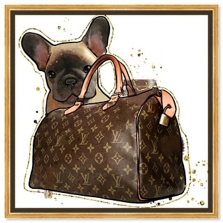 Oliver Gal 'Puppy Luxury Bag' Glam Brown Wall Art Canvas Print - Bed Bath &  Beyond - 33075325