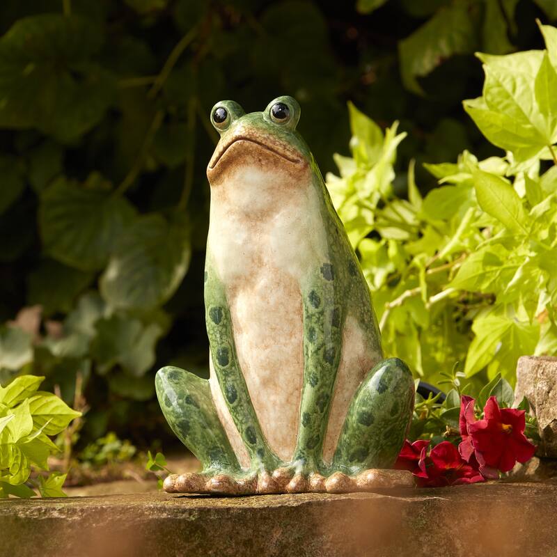 Ceramic Garden Frog Statue (Set of 2)