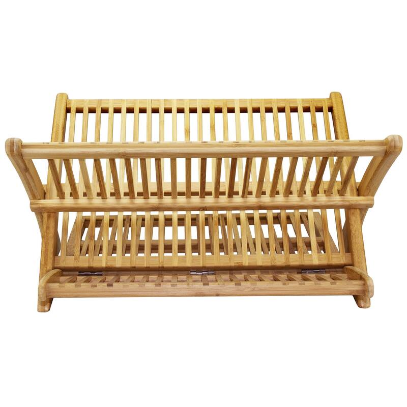Totally Bamboo Eco Collapsible Bamboo Dish Drying Rack Bed Bath
