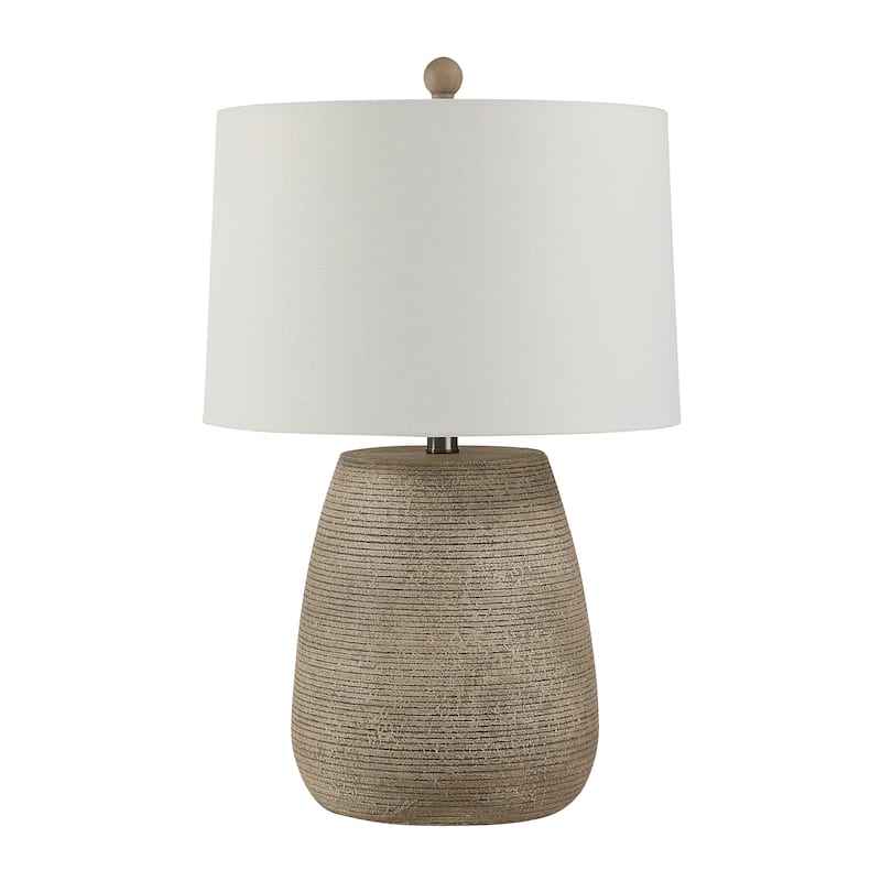 Everren Optima 23.5" Height Table Lamps, Faux Ribbed Stone Texture