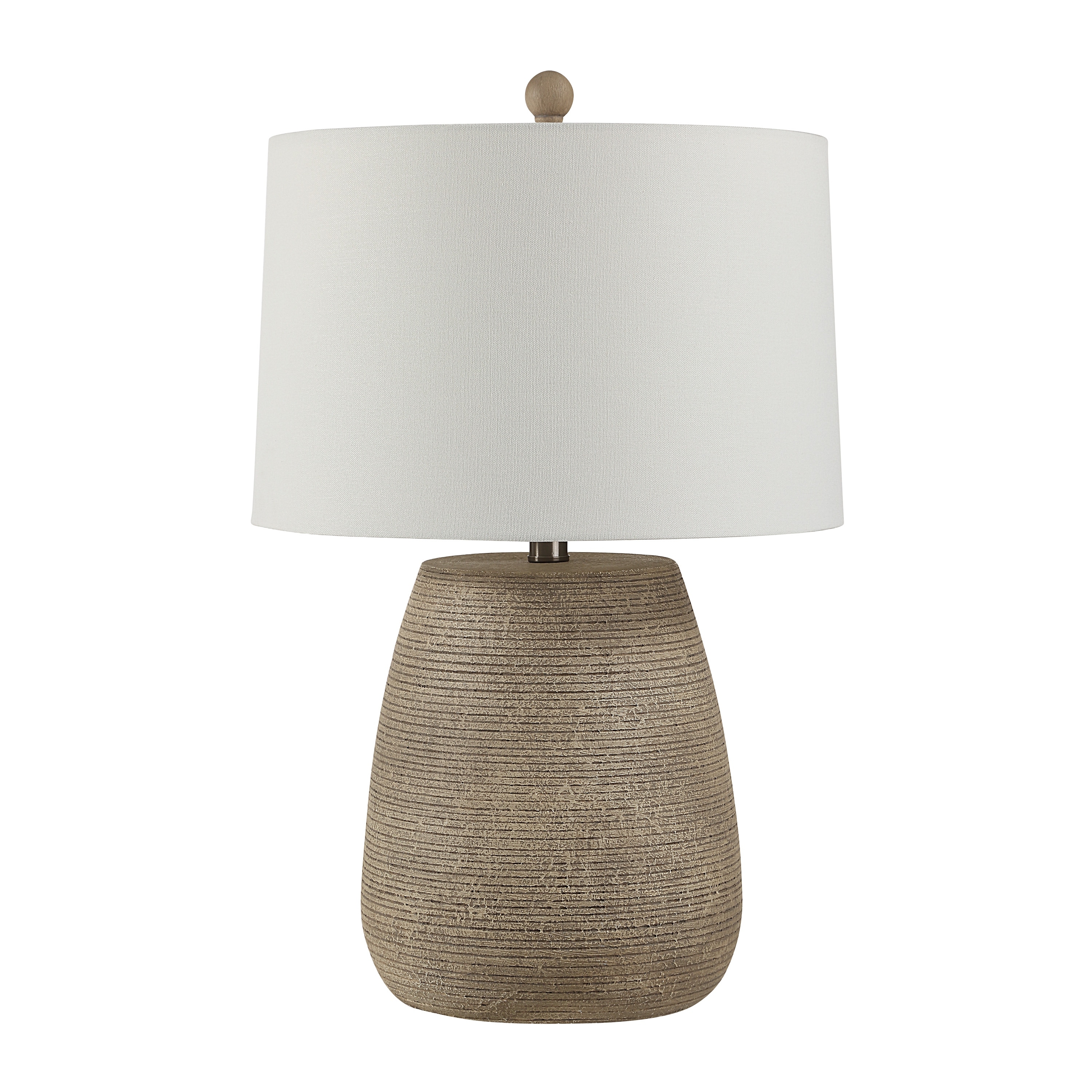 Everren Optima 23.5" Height Table Lamps, Faux Ribbed Stone Texture