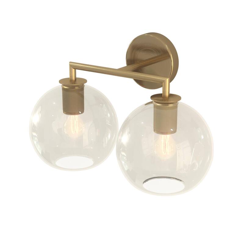 OROMA HOME Fernando 2-Light Globe Glass Bathroom Vanity Sconce