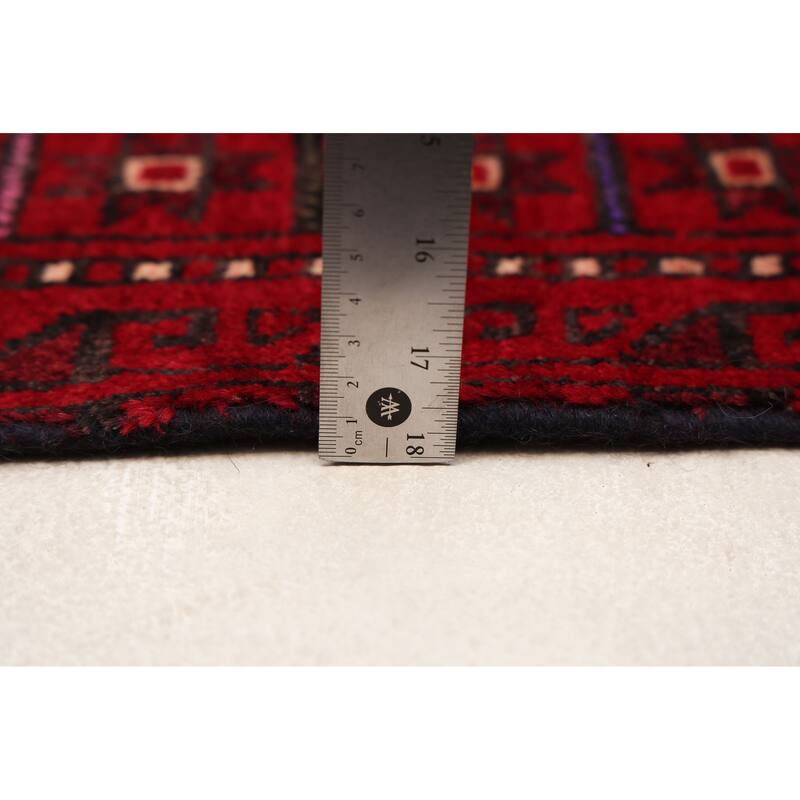 ECARPETGALLERY Hand-knotted Teimani Red Wool Rug - 3'5 x 6'5