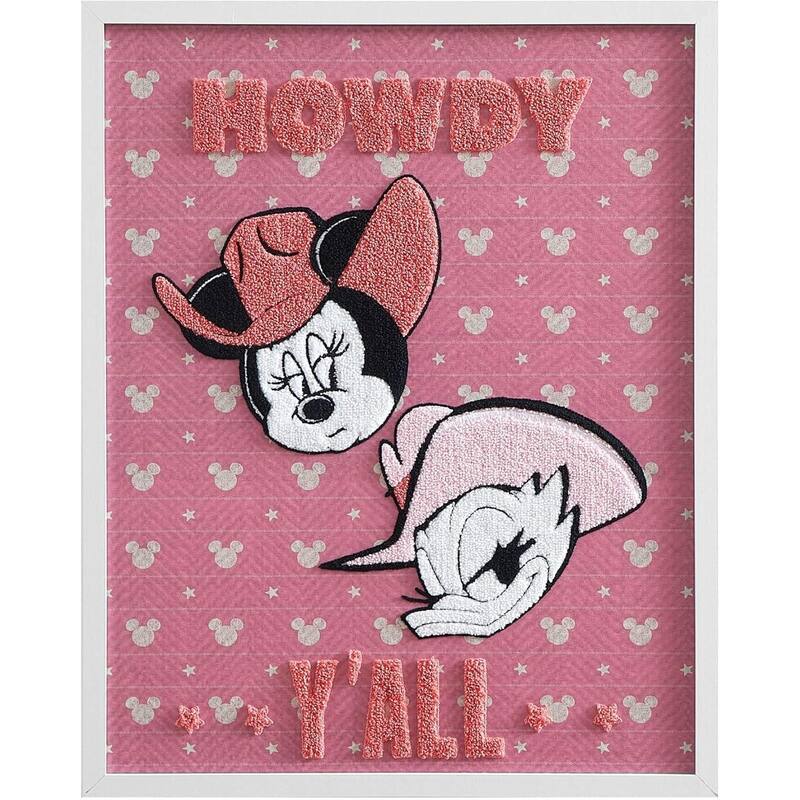 Disney Minnie Mouse and Daisy Western Tufted Wall Art