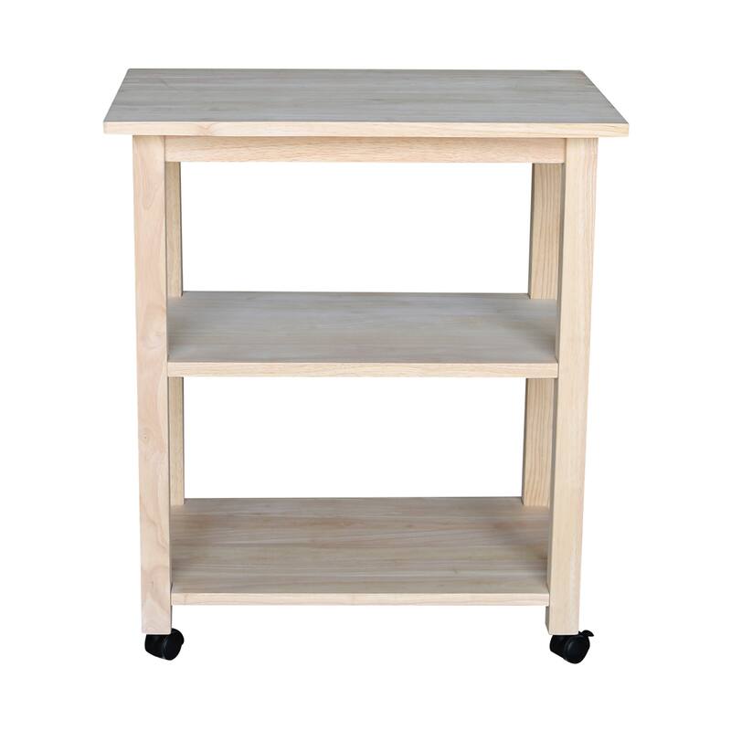 Porch & Den Estelle Solid Wood Microwave Kitchen Cart