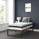 preview thumbnail 1 of 13, Platform Bed Frame; Pocket Spring Mattress & Memory Foam Topper Black - Twin