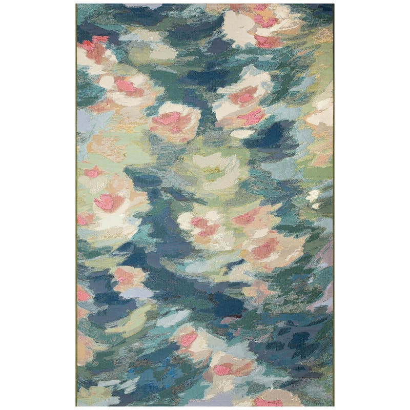 Liora Manne Marina Watercolor Pond Indoor/Outdoor Area Rug