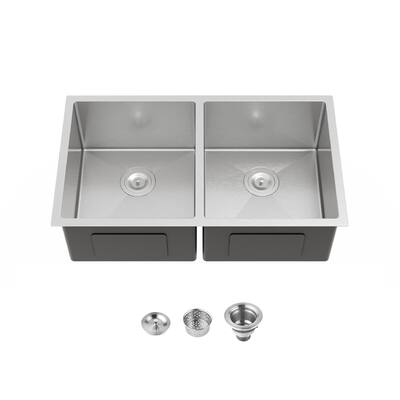 Embedded Double Bowl Kitchen Sink