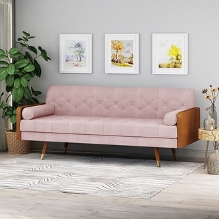 Jalon Mid-century Modern Tufted Fabric Sofa by Christopher Knight Home