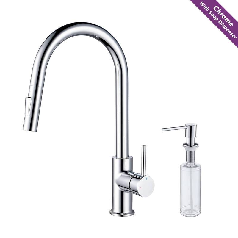 Blossom Solid Pull-Down Kitchen Faucet w/ 360 Swivel, Single Handle