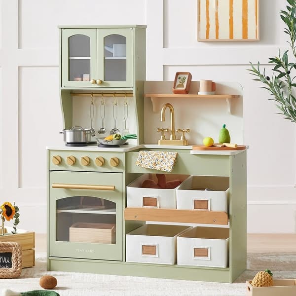 slide 2 of 9, Tiny Land® Serenity Play Kitchen - Sage Green Green